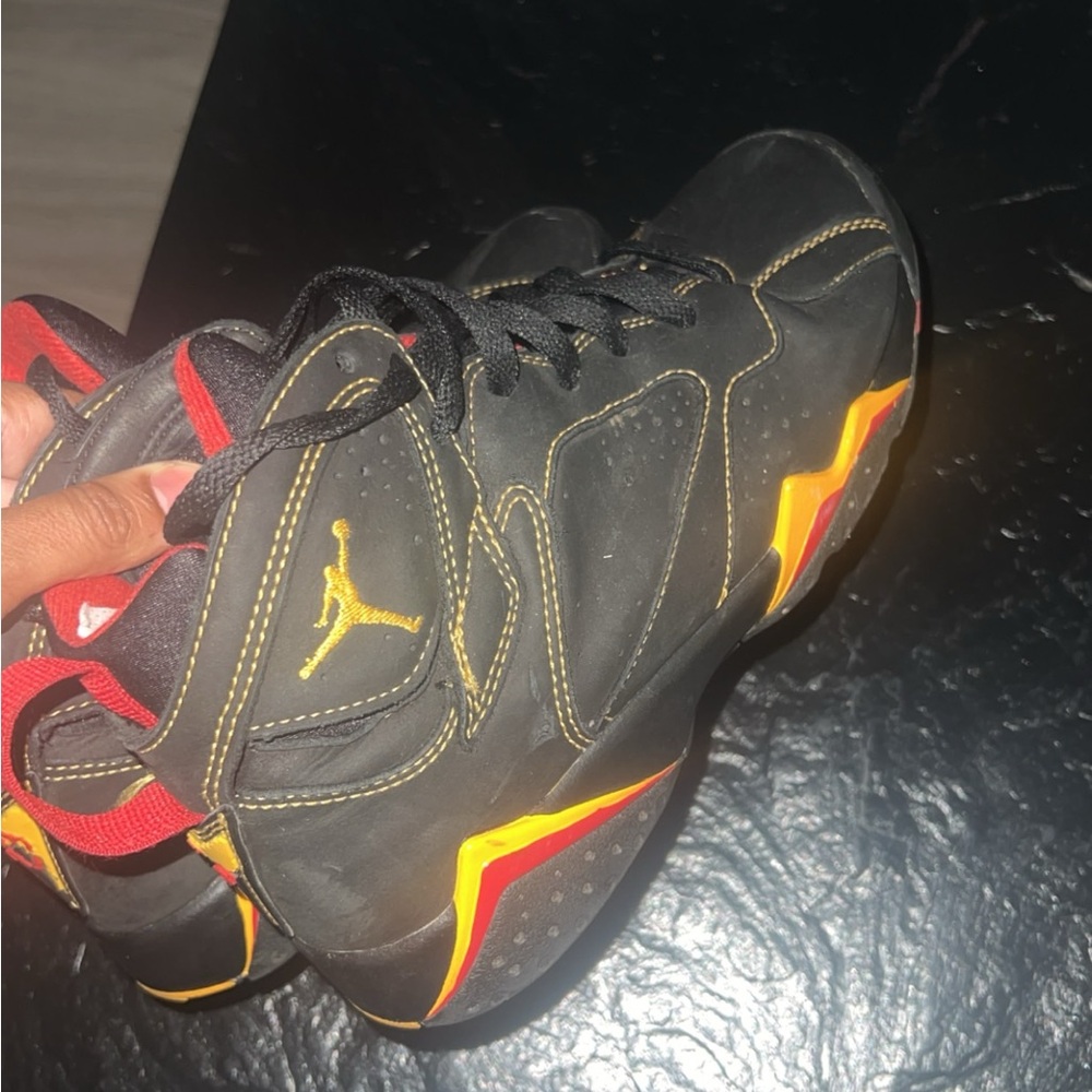Retro 7 citrus and red Jordan's Boys 5.5
